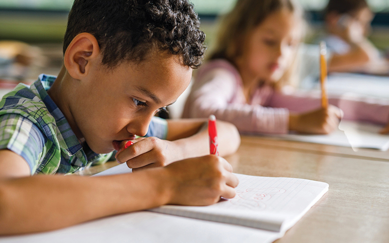 children at school learning