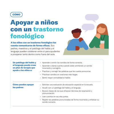 Cómo apoyar a niños con un trastorno fonológico
