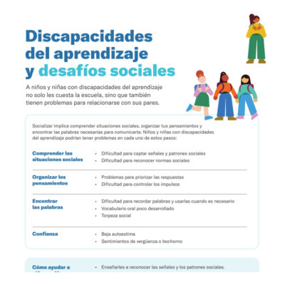 Discapacidades del aprendizaje y desafíos sociales