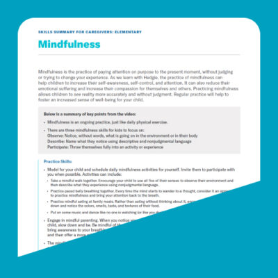 Mindfulness for Elementary School