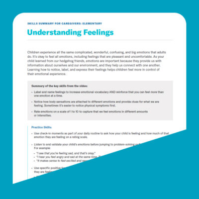 Understanding Feelings for Elementary School