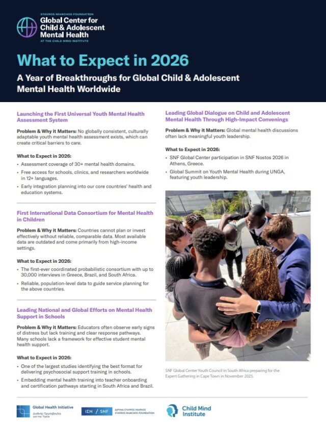 The SNF Global Center for Child and Adolescent Mental Health